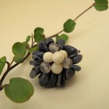 Flower Brooch ~Mini Navy~