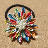 リバティのつまみ細工*ヘアゴム⑥