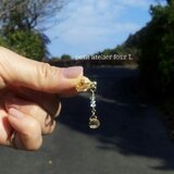 シトリンのマロンカットイヤリング　Fleur（フルール）