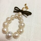 しずくのパールイヤリング