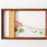 木の花器［フラワーフレーム］ウォルナット（長方形）
