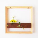 木の花器［フラワーフレーム］メープル（正方形）
