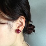 ケイトウのピアス