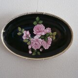 薔薇の花の絵皿