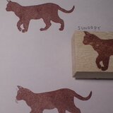 ねこ　シルエットけしごむはんこ