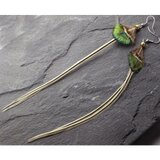 羽根のピアス　オリジナル・フェザーピアス　ロング　サージカルステンレス