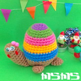 【送料無料】からからアニマルズ☆虹色かめこのあみぐるみ