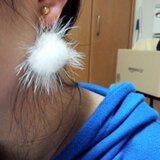 うさぎのしっぽイヤリング