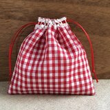 ミニきんちゃく（赤のギンガムチェック）