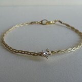 ＊再販＊星型ラインストーン付三つ編みブレス