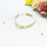 ハーキマーダイアモンドとペリドットのブレスレット　Ver.7