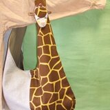 きりんバッグ イエローライン（きりんの顔ブローチ付）