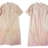 手染めシャツワンピ/ベージュピンク