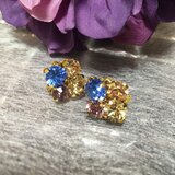 ガラスストーンピアス