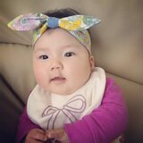 春夏リボンヘアバンド　花柄　yellow