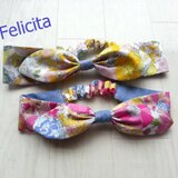 親子でお揃いリボンヘアバンド　