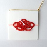 水引のついたメッセージカード「ハナ」（あか）