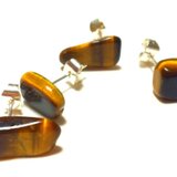 【鉱物原石】タイガーアイのピアス