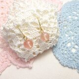 チェリークォーツのピアス[金具の変更可能！]