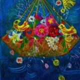 ＡＲＴプリントポスター／花篭にのって