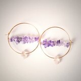 syrup000 アメジストとルチルのピアス