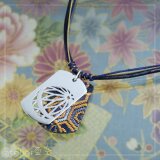 ［銀×和布］透かし和柄タグペンダント『鞠』