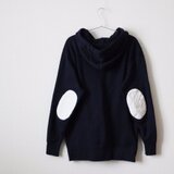 キルティング エルボーパッチ パーカー （ネイビー）Sサイズ