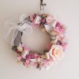 pink purple wreath