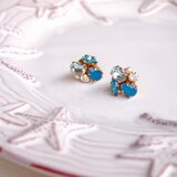 ターコイズとアクアマリンのピアス