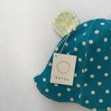 くまの耳の帽子（ライトブルー）