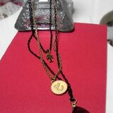 スワロフスキーイニシャル三連ネックレス☆