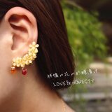 林檎の花の砂糖漬け【イヤーカフセット】