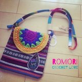 クロシェ１点ものポシェット 雫