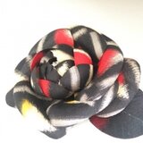 着物生地の髪飾り(黒)