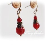 カーネリアンのピアス