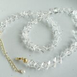 水晶のネックレス（キューブ）の画像