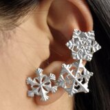 初雪 シルバー イヤーカフス