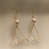 **ゆらゆらキラキラ揺れるピアス**スワロフスキー