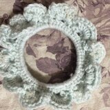 水色シルバーラメのシュシュ♪