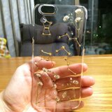 かすみ草と星座のiPhoneケース