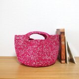 麻糸＆クロッシェヤーンのMIXバッグ