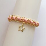 1番星の編みチェーンブレスレット