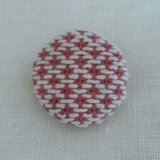 こぎん刺し　ブローチ（直径 3.0cm）