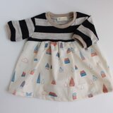 ギャザーカットソー(五分袖)