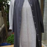 受註生産　高密度リネンのワンピース M