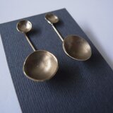 Pierced earrings -brass #009-1