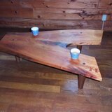 クルミ　二股テーブル