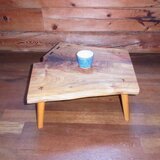 クルミ　二股小座卓