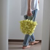 [cyane]basket bag / yellow ×handle:clear