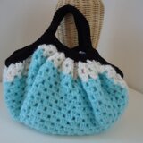 冬のグラニーバッグ（水色）